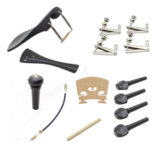 - Accesorios Violín 4/4 15 Piezas: Cordal, Cordón, Botón,