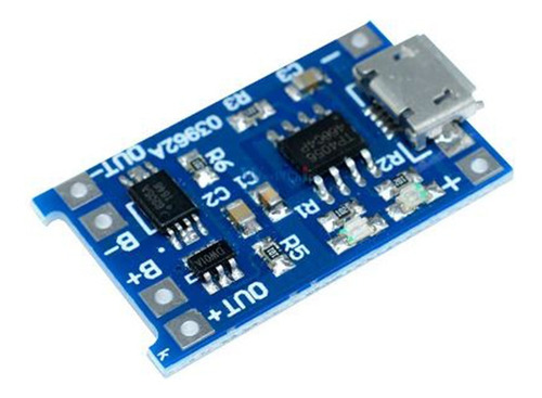 Imagen 4 de 5 de 10 X Controlador De Carga Tp4056 C/protección Micro Usb