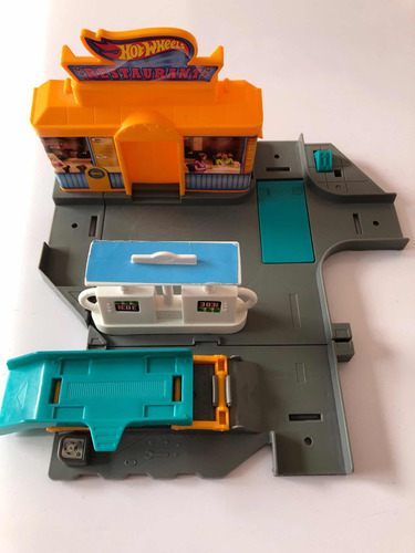 Hot Wheels City Pit Stop Station Usado Buen Estado 2 Piezas