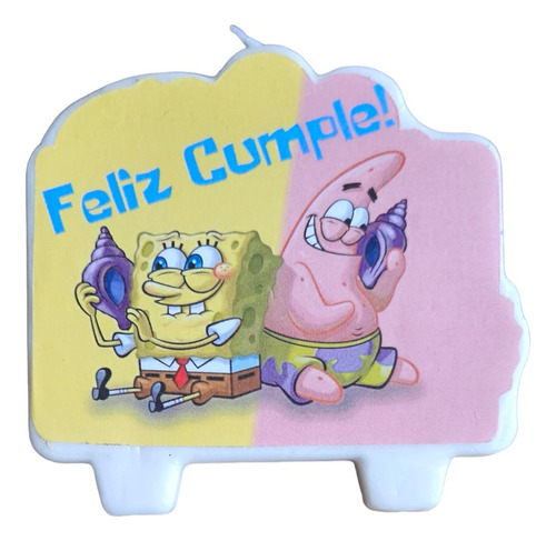 Vela Bob Esponja Para Cotillón Cumpleaños 