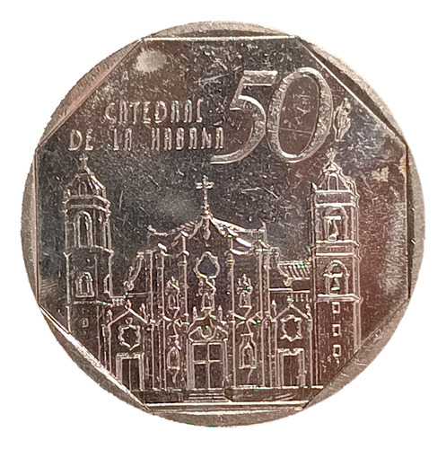 Moneda Cubana 50 Centavos 1994 Km 578.1 Catedral Habana