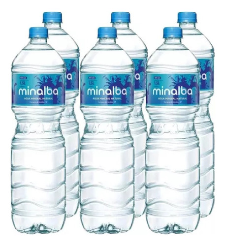 Agua Mineral Minalba Natural 1,5 Litros Kit 6 Unidades