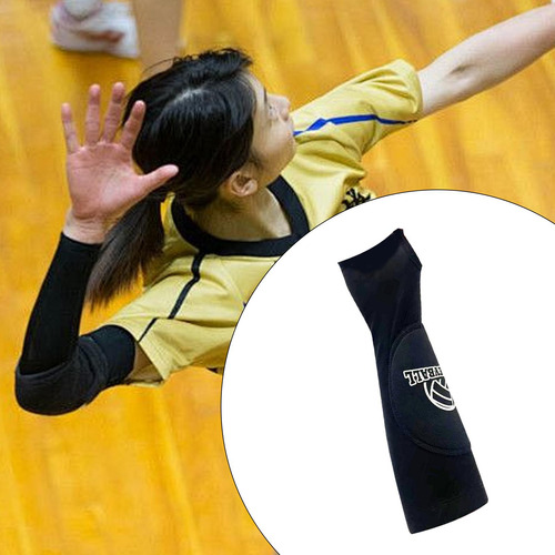 Guantes Con Mangas Para Brazo De Voleibol, Soporte Negro