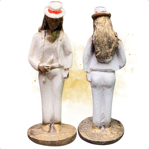 Mini Maria Navalha (d) 10 Cm (r) - Imagem Umbanda Candomble Cor Dourado