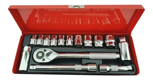 Kit Set Juego De Dados Chicharra Cuadrante 3/8 15 Piezas