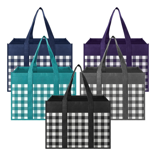 Bolsas Reutilizables Para Comestibles, Paquete De 5, Grandes