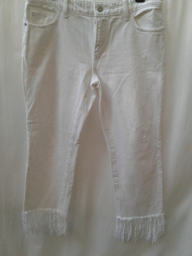 Pantalon Jeans Capri Con Flecos Relindo Tale 42 De Aqui