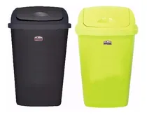 Comprar 2 Cestos Basura Colombraro Tapa Vaivén 50 L Reciclaje