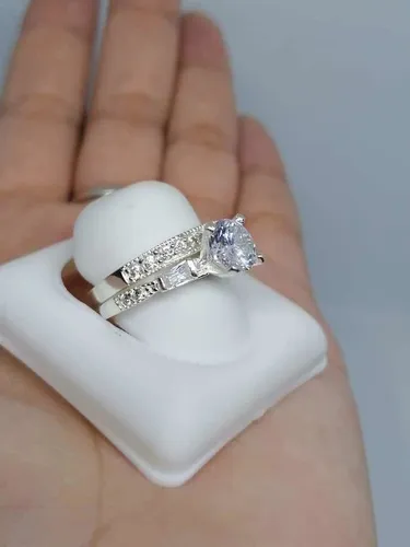 Anillo De Promesa Alianza Plata 925 Garantizado