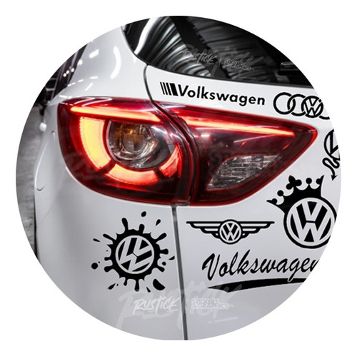 Stickers Calcos Para Volkswagen Pack X12 Vinilos Multilogo