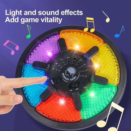 Juego Para La Memoria Electrónico Portátil Con Luz Y Sonido