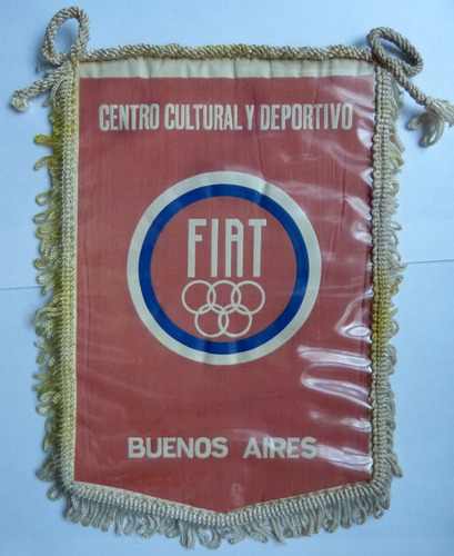 Antiguo Banderin Fiat Circulo Cultural Y Deportivo