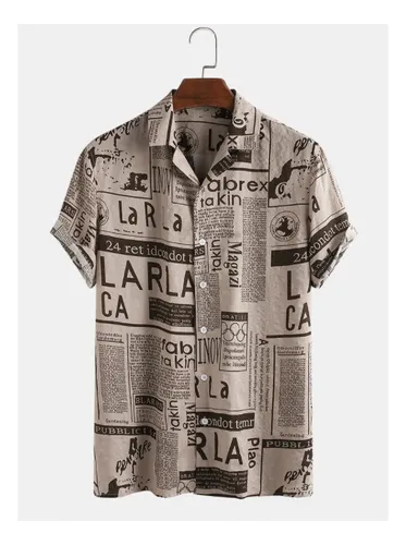 Blusa con estampado de periodico hotsell