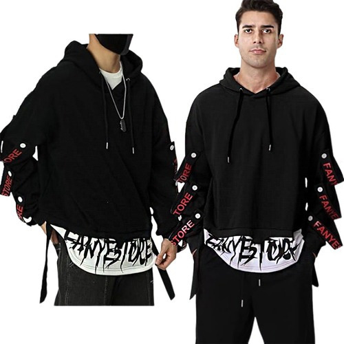 Sudadera Con Capucha Hip-hop De Moda Para Hombre (+ Collar)