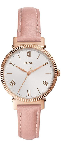 Reloj Fossil Mujer Es4794 Cuero Rosa