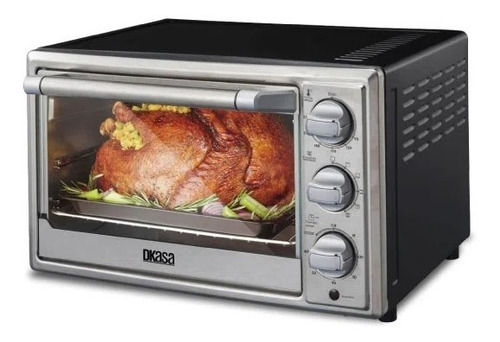 Horno Tostador Conveccion Dkasa 23 Litros 1500 Watts 230°c Voltaje 110v Color Gris/negro