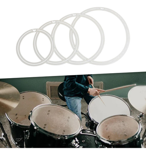 Paquete De 4 Anillos De Silenciamiento De Batería, Estilo A