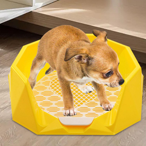 Almohadilla Para Ir Al Baño Para Perros, Soporte Amarillo