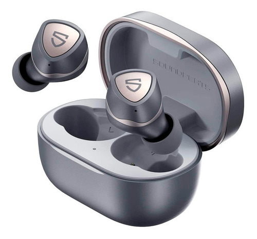 Imagen 3 de 11 de Auricular in-ear gamer inalámbrico Soundpeats Sonic negro con luz LED