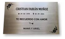 Comprar Placa Cementerio Recordatoria (15x25) Lapida Nicho Acero Ino