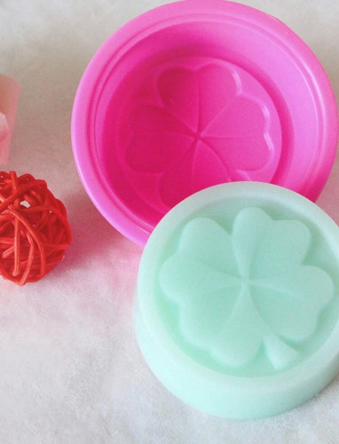 Set 3 Molde Silicon Jabon Hecho A Mano Trebol Masaje Spa Aro