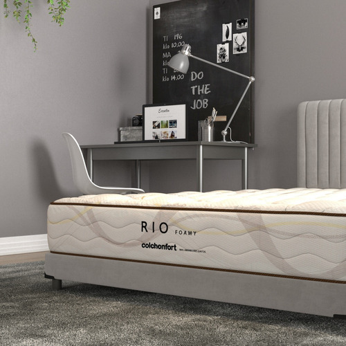 Colchón King Size Rio Serenity Foam Zero Movimiento Color Blanco