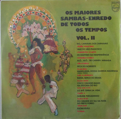 Lp Os Maiores Sambas-enredo De Todos Os Tempos Vol 2 - 1972 