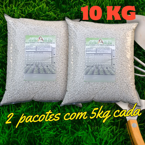 Fertilizante 10kg Map Granulado Adubo Fosfato Monoamónico