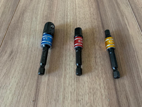 Set Adaptadores Hexagonal Para Atornilladores 1/4 3/8 1/2