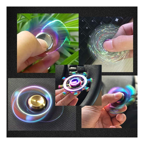 5pcs Rainwbow Snitch Fidget Dedos Mão Spinners Metal