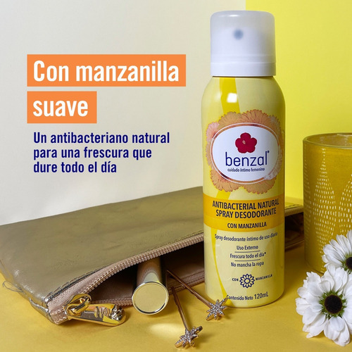 Benzal Spray Desodorante Íntimo Manzanilla Antibacterial