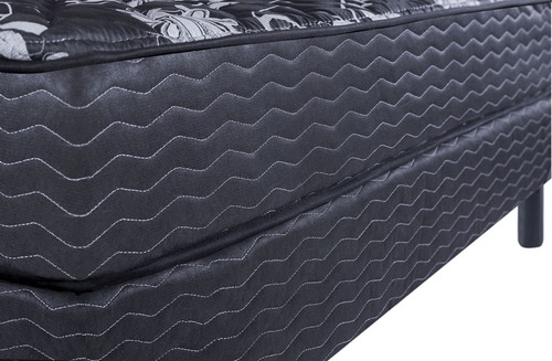 Sommier y colchon Inducol Imperial 1 plaza de 190cm x 80cm de Resortes con Marco perimetral de Acero