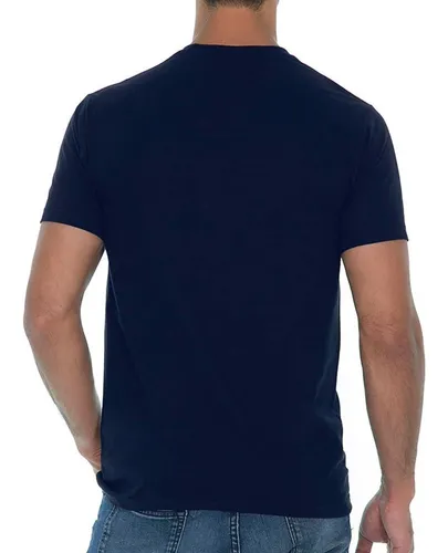 Playera cuello redondo azul marino cheap