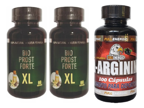Pack 2 Bioprost Xl  1 L-arginina100cap Virilida Agrand Pn