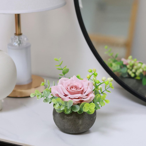 Mizii Pequeñas Flores Artificiales En Maceta, Flor Falsa Rea