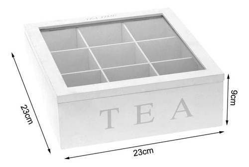 Caja De Almacenamiento De Té De Madera, Organizador De Té L