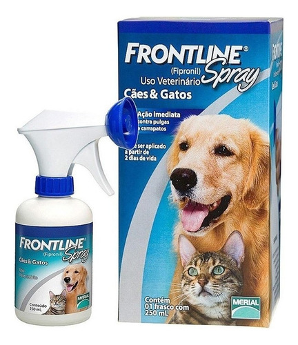 Espray antiparasitario para pulga Merial Frontline Spray 250 mL para perro y gato