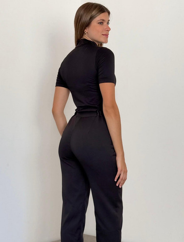 Pantalon Sastrero Recto Con Elástico En La Cintura