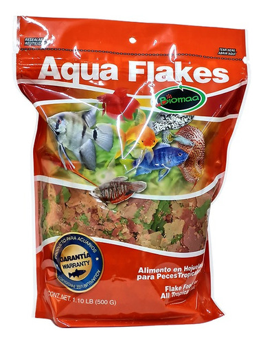 Alimento Para Peces Aqua Flakes Bolsa 500 Grs