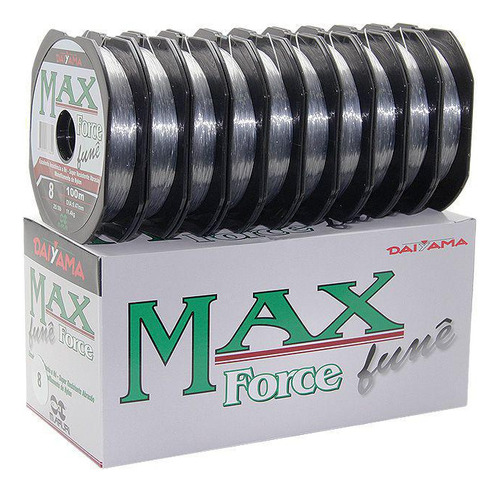Linha Monofilamento Maruri Max Force Fumê 0,62mm 18,5kg 100m