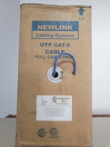 Cable Red Utp Cat6 100% Cobre Certificado New Link 233metros