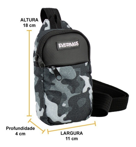 Imagem 7 de 7 de Shoulder Bag Bolsa Necessaire Pochete Everbags Full Style 1