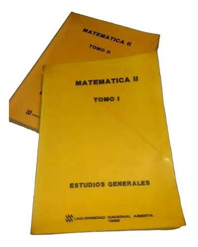 Libros Matemática 2 Tomos 1 Y 2 Universidad Nacional Abiert 