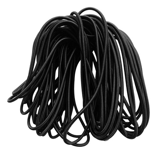 Cordón Elástico, Cuerda Elástica, 5 Mm X 50 M, Color Negro
