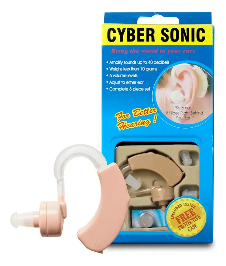 Audífono Amplificador Para Sordera Auxiliar Sonido Color Beige Incluye Baterias