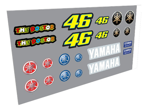 Calcos Yamaha Valentino Rossi Vr46 Kit Premium