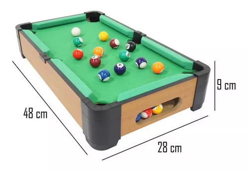 Brinquedo Jogo Mini Mesa De Bilhar Sinuca Infantil Portátil