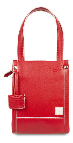 Bolsa Cloe Satchel Para Mujer Mini Con Charm Color Rojo