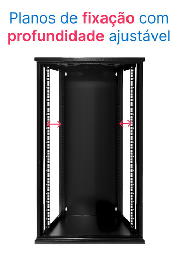 Mini Rack / Parede 19'' 20u X 770mm Desmontável Frete Gratis