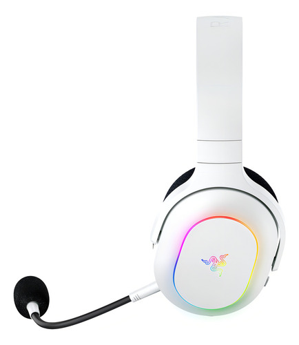 Fones de ouvido brancos multiplataforma para jogos Razer Barracuda X Chroma